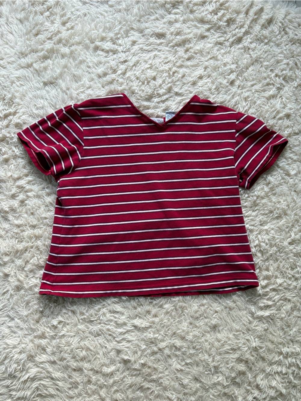 croft & barrow Red and White Striped Tube Top